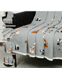 Cotton Knitted Grey Jungle Safari Throw