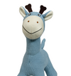 Knitted Soft Blue Giraffe Toy