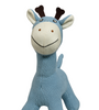 Knitted Soft Blue Giraffe Toy