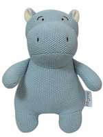 Load image into Gallery viewer, Knitted Soft Blue Hippo