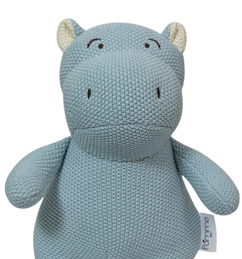 Knitted Soft Blue Hippo