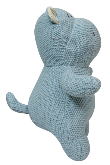 Knitted Soft Blue Hippo