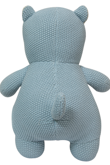 Knitted Soft Blue Hippo