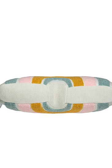 Knitted Soft Toy and Cushion Rainbow Design