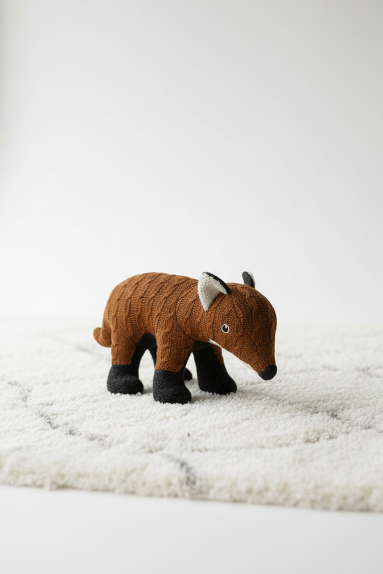 Pomme Cotton Knitted Crawling Fox (Honey Ginger)