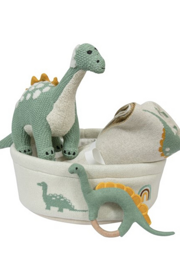 Knitted Dino Basket Gift Set