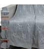 Knitted Grey Melange Texture Knit Throw