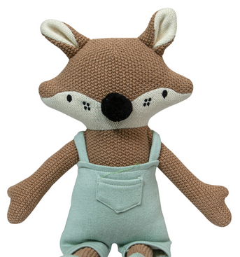 Knitted Soft Fox Toy With Dress