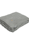 Knitted Grey Melange Texture Knit Throw
