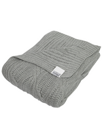 Load image into Gallery viewer, Knitted Grey Melange Texture Knit Throw