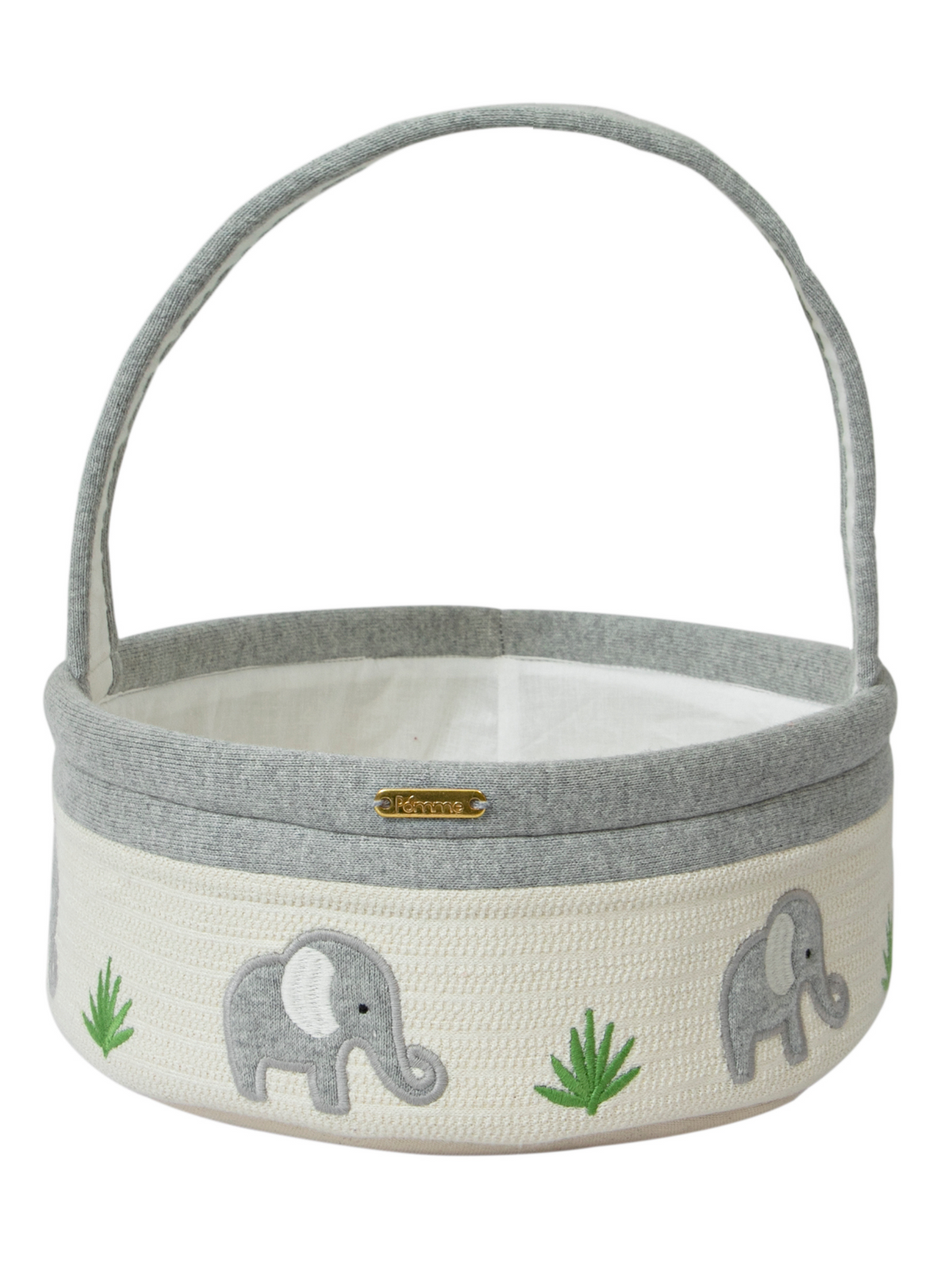 Pomme Cotton Knitted Elephant Basket Gift Set