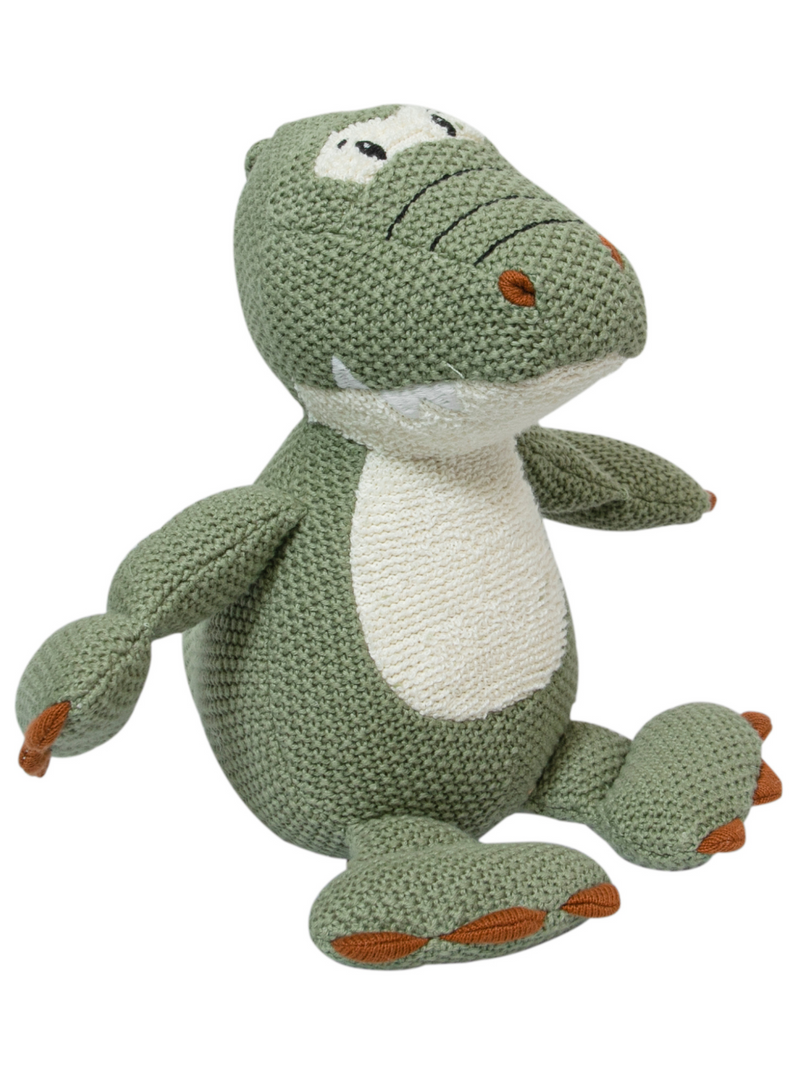 Knitted Soft Green Small Dinosaur