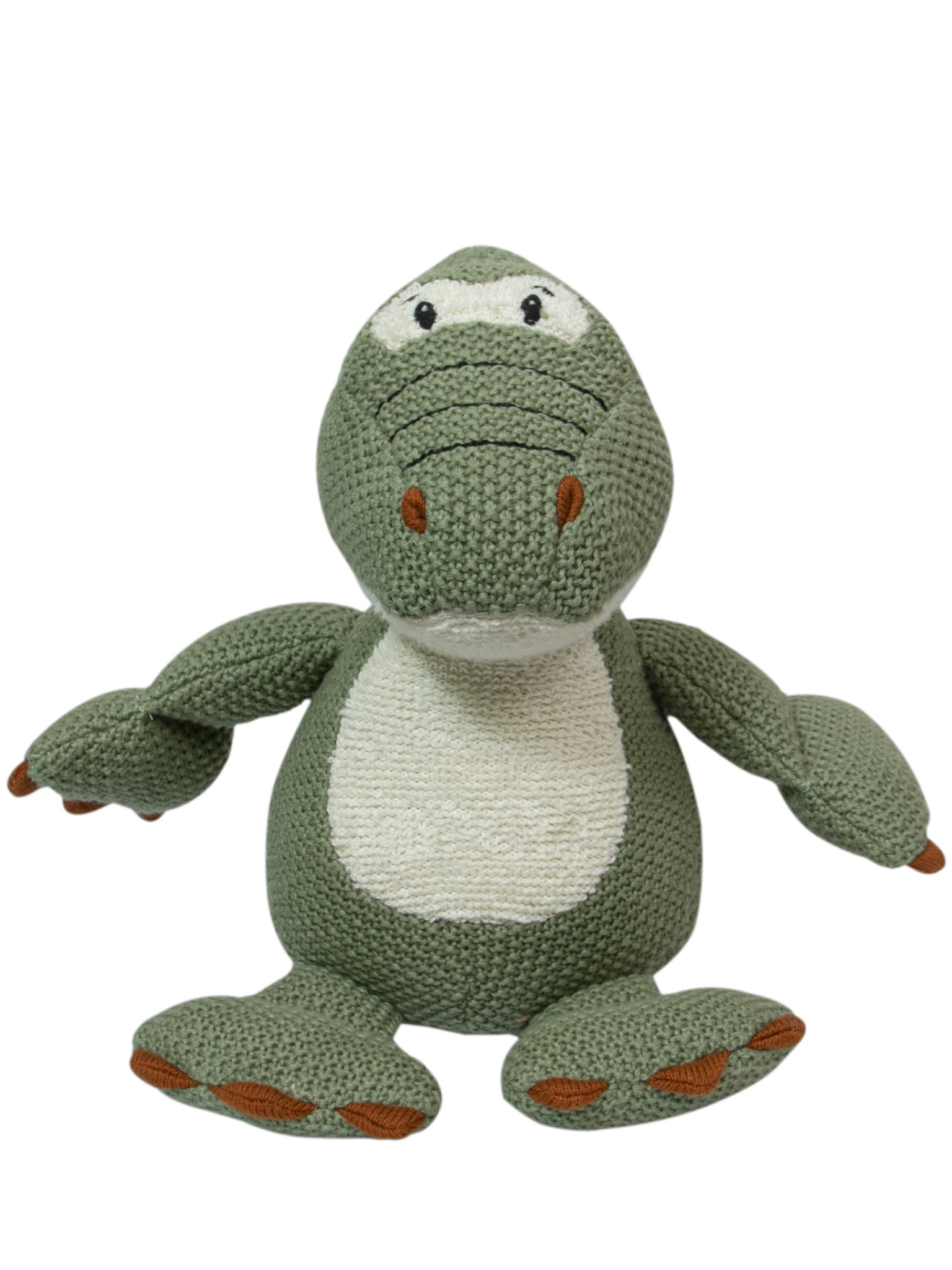 Knitted Soft Green Small Dinosaur