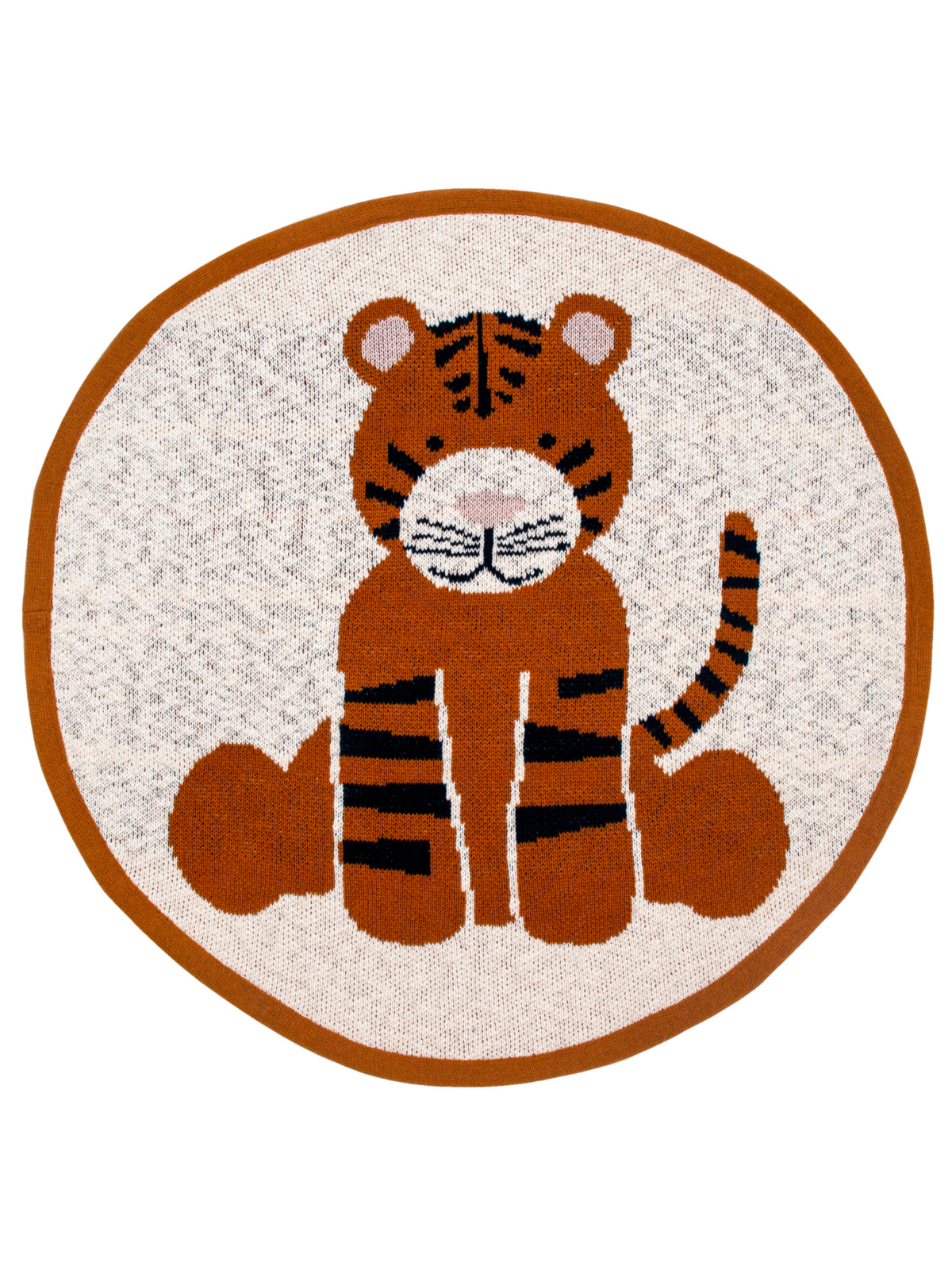 Pomme Cotton Knitted Tiger Rug