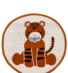 Cotton Knitted Tiger Rug