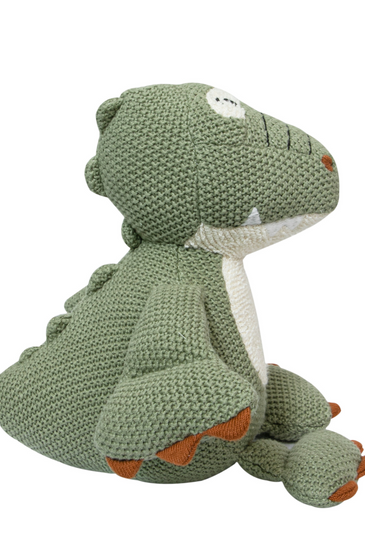 Knitted Soft Green Small Dinosaur