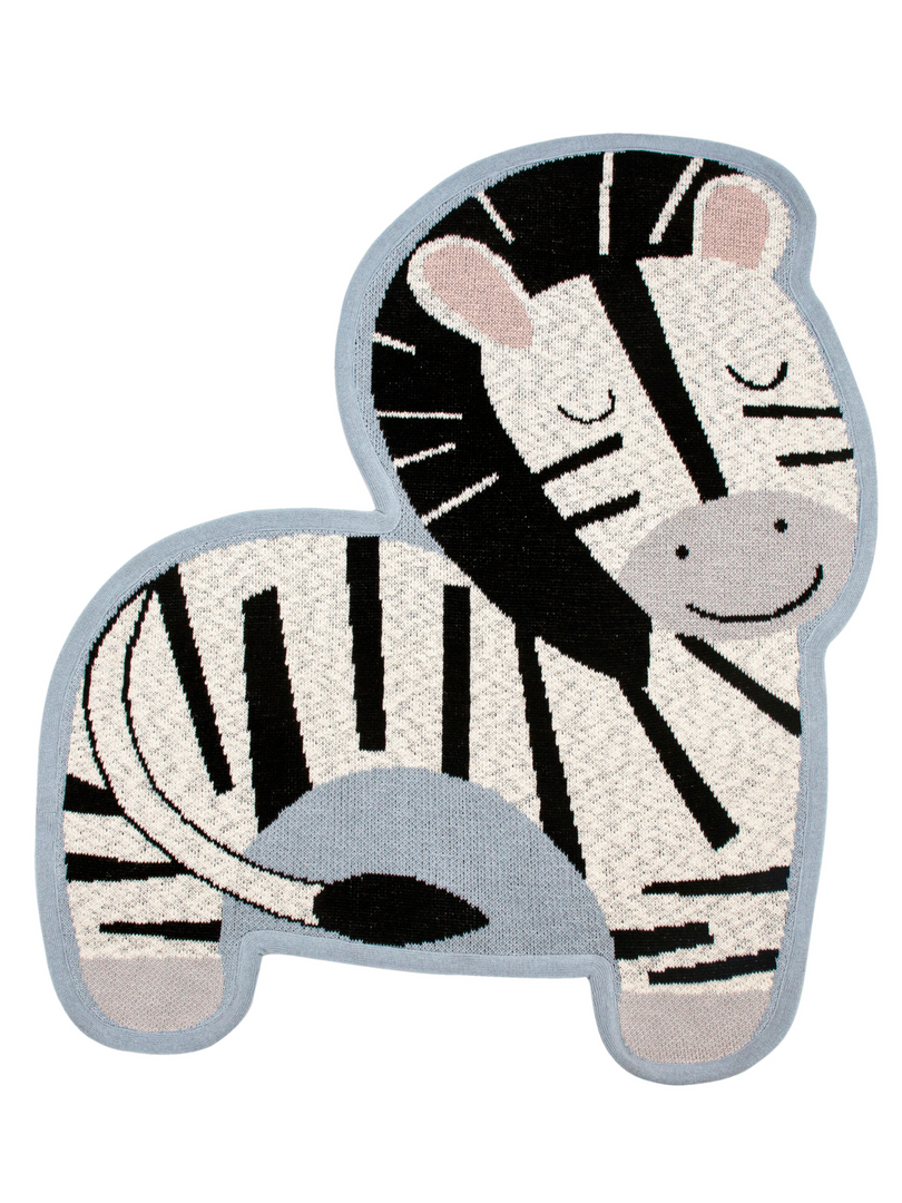 Cotton knitted Zebra Rug