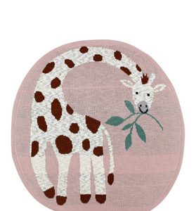 Cotton Knitted Giraffe Rug