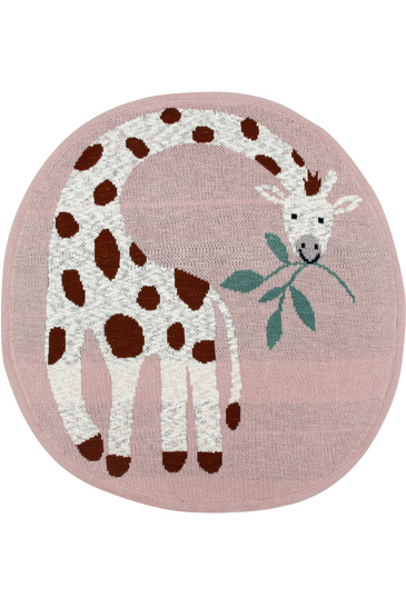Cotton Knitted Giraffe Rug