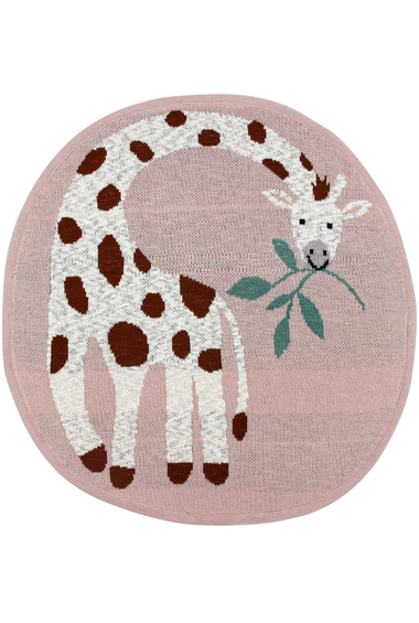 Cotton Knitted Giraffe Rug