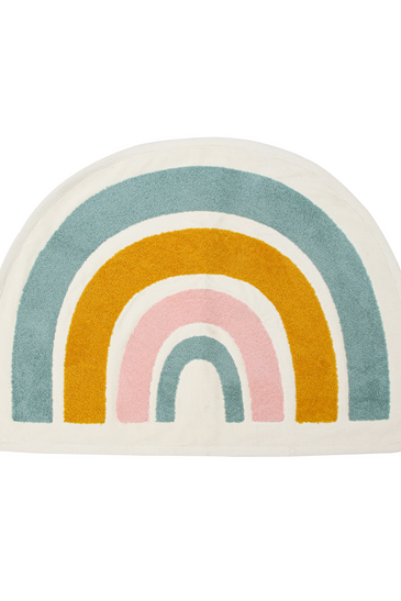 Cotton Knitted Rainbow Rug