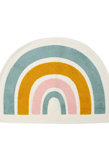 Cotton Knitted Rainbow Rug