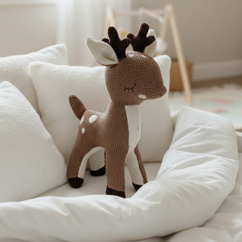 Pomme Cotton Knitted Shy Deer