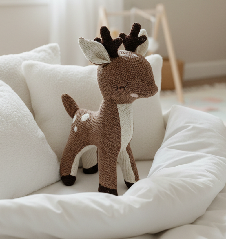 Pomme Cotton Knitted Shy Deer