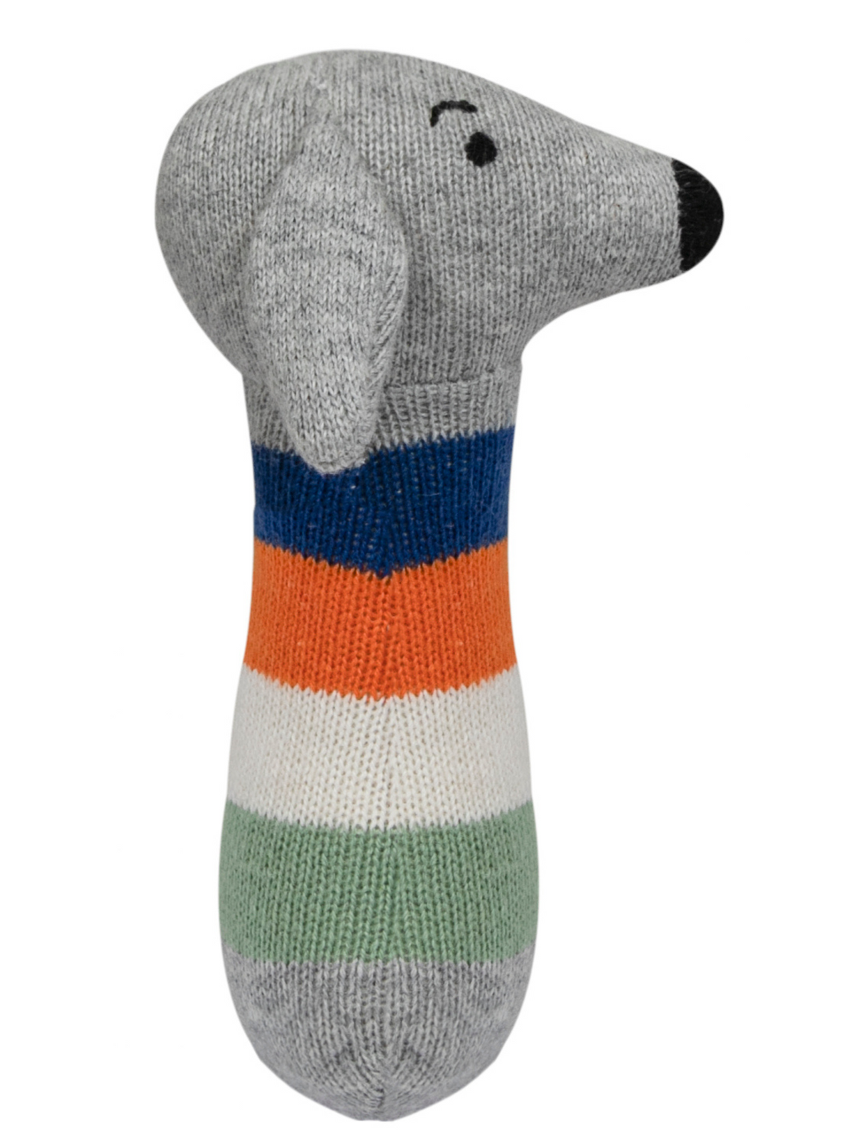 Pomme Playful Dog Knitted Cotton Rattle