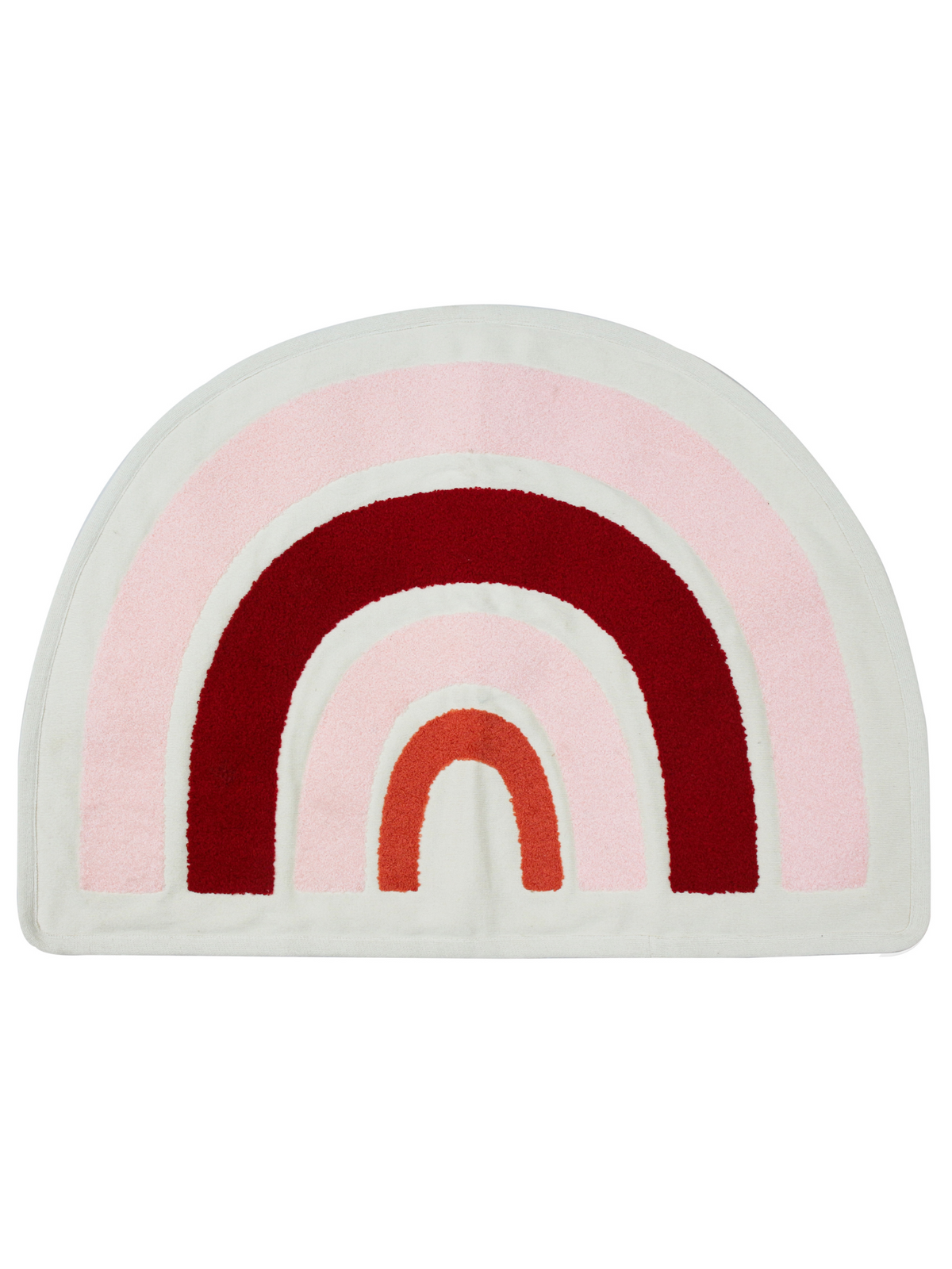 Pomme Cotton Knitted Rainbow Rug (Shades of Pink)