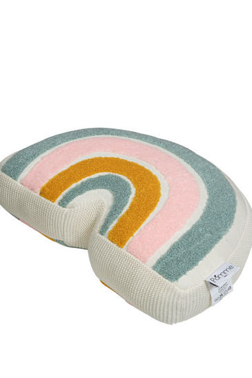 Knitted Soft Toy and Cushion Rainbow Design