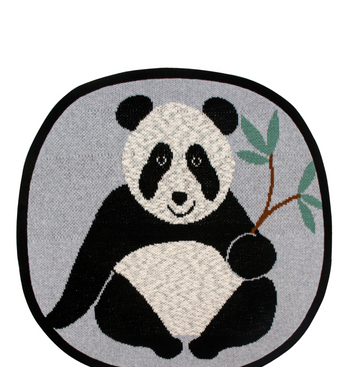 Cotton Knitted Panda Rug