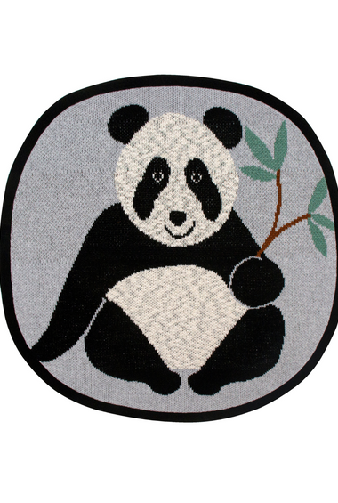 Cotton Knitted Panda Rug