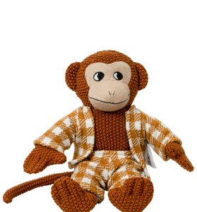 Knitted Soft Monkey With Yellow Dress