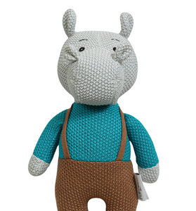 Knitted Soft Multi Color Hippo