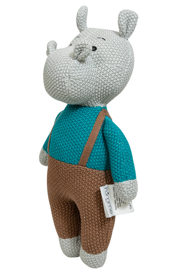 Knitted Soft Multi Color Hippo