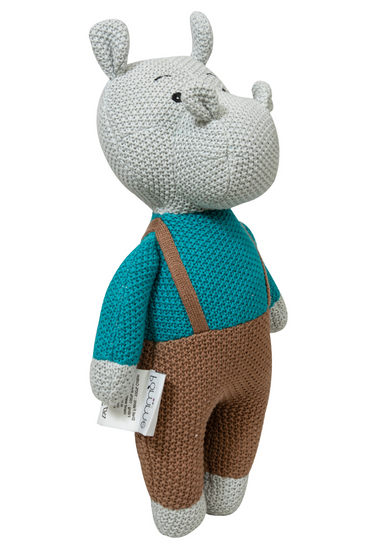 Knitted Soft Multi Color Hippo