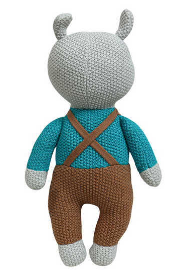 Knitted Soft Multi Color Hippo