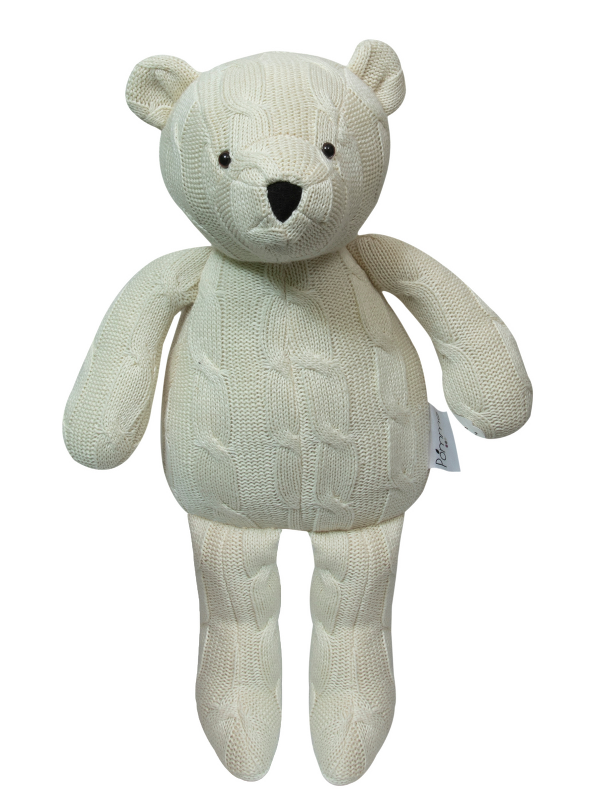 Pomme Cotton Knitted Classic Teddy Bear (Ivory)