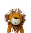 Knitted Lion Rattle With Wooden Ring