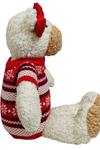 Knitted Soft Bear With Red Dress