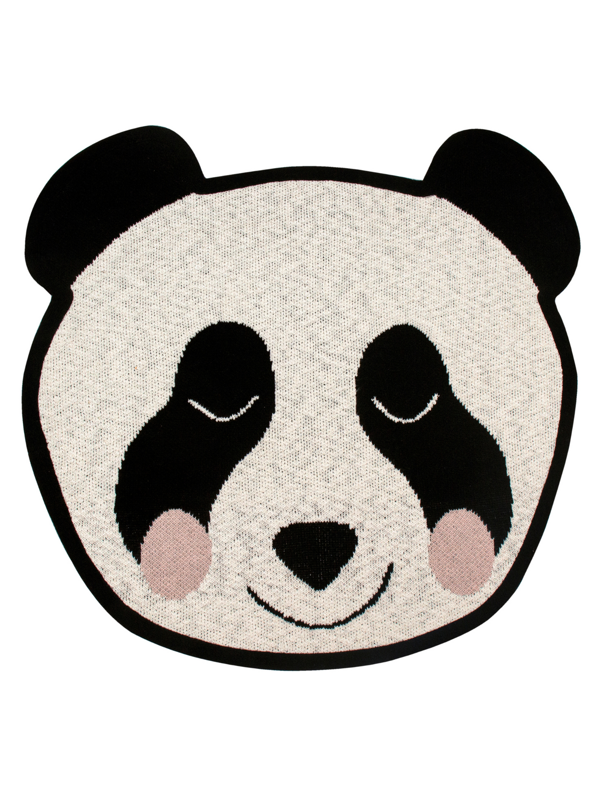 Pomme Cotton knitted Blushing Panda Rug