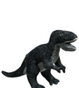 Knitted Soft Black Dinosaur Toy