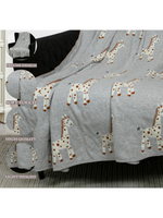 Load image into Gallery viewer, Cotton Knitted Grey Giraffe Throw
