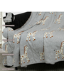 Cotton Knitted Grey Giraffe Throw