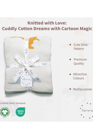 Dinosaur Knitted Baby Blanket