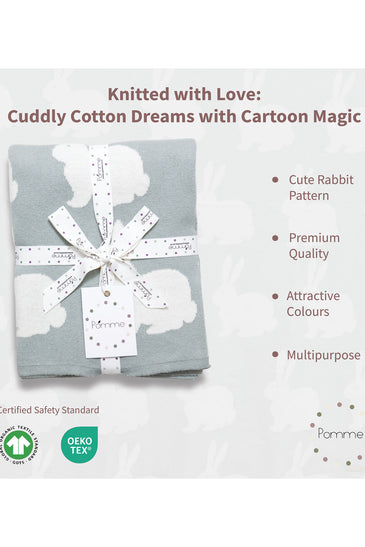 Rabbit Knitted Baby Blanket